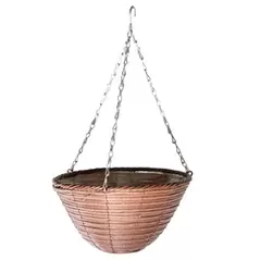 Gardener Select 12" Plastic Round Hanging Basket Rust 24/CS