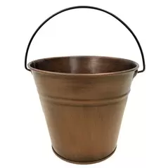 Gardener Select 6" Round Tin Bucket Antique Copper 6"wx5"h 48/CS