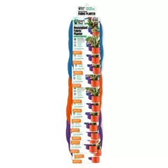 Smart Pot 12pc Houseplants 1gal Clip Strip Asst Colors (4 Each Berry Blue, Violet & Mandarin Orange)