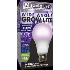 Miracle LED Wide Angle Multi Plant 11W Red & Blue Spectrum LED Grow Light Bulb for Photosynthesis, Replacing 150W