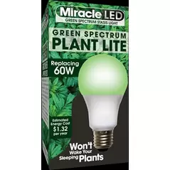 Miracle LED Green Spectrum LED Grow Room Bulb A19 11W Plant Dark Cycle Work Light