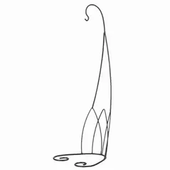 Austram 40" Lotus Plant Hanger Leather Black