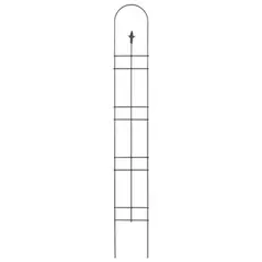 Panacea 60" Black Narrow Trellis With Finial
