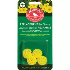 Perky Pet Yellow Bee Guards 4/card Fit 203s