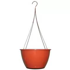 Bld 12.00 SL Hanging Basket W/TERRACOTTA 19" FLEX HGR TERRACOTTA 25/CS