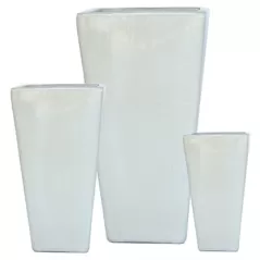 MCarr 15PC Tall Smooth Taper Plt White