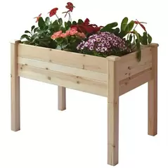 Master Gardner 35x24x35 Garden Table Natural No Tools Required