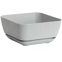 Majestic Gdn Planter Grey 12"x12" Square Matte
