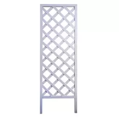 Panacea 72"H x 22"W Wood Diamond Framed Trellis White