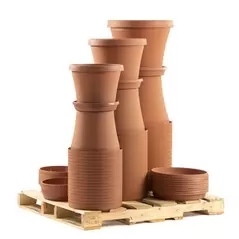 Bloem 120pc Terra TC Planter/Saucer 14-20in Bulk