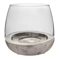 SSI 6.75"x6" Cement Glass Terrarium