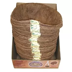 WSP 16" Basket Shaped Coco Liner in Display Carton