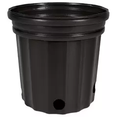 HC Dillen Elite 1200 Squat Nursery Pot, Blow Molded, Trade 3 Gallon, Black, 50 per Bundle, 60 Bundles per Pallet, 11.00in x 7.62in, 2.50Gal, 3Gallon