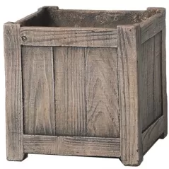 MCarr 3pc Square Barn Planter Set Wood Brown
