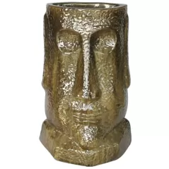 MCarr 23" Easter Island Planter Brown Cream