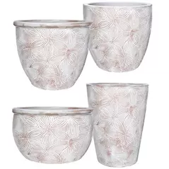 MCarr 26pc Bold Floral Planter Pallet Antique White