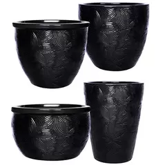 MCarr 26pc Bold Floral Planter Pallet Glossy Black