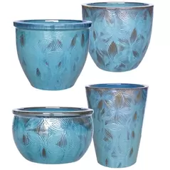 MCarr 26pc Bold Floral Planter Pallet Ultra Marine