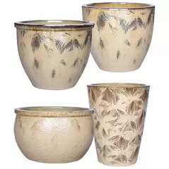 MCarr 26pc Bold Floral Planter Pallet Yellow Cream