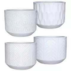 MCarr 32pc Mixed Planter Pallet White