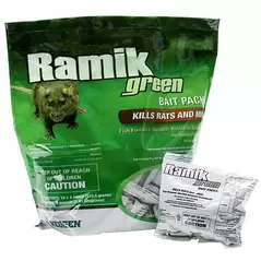 Ramik Green Nuggets 16x4oz Pouch- Sold By Case Diphacinone