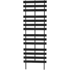 Panacea 72" Contemporary Wood Trellis Charcoal Black