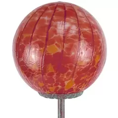 E-V 6" Round Orange Lollipop Globe Stake