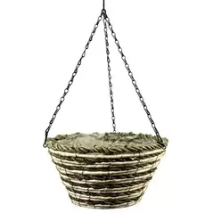 SuperMoss 14" Creative Woven Hanging Basket Natural Taos