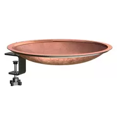 Woodlink 14" Metal Deck Railing Bird Bath