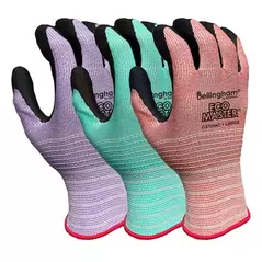 BGC EcoMaster Foam Nitrile Palm Glove L Asst Colors Recy Poly Shell