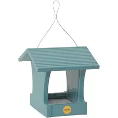 Birds Choice Hopper Bird Feeder Recycled Plastic Lake Blue 1.5