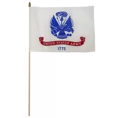 FlagZone 12"x18" Army Poly Cotton Stick Flag