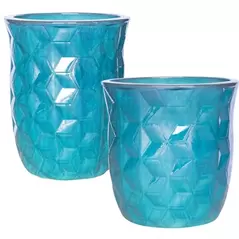 MCarr 30pc Tall Hexagon Planter Pallet Ultra Marine