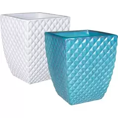 MCarr 16pc Tall Square Diamond Planter Pallet Mixed