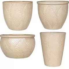 MCarr 26pc Fronds Planter Pallet Yellow Cream