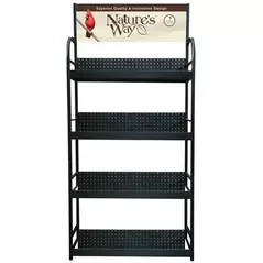 Natures Way Empty 4-Shelf Metal Floor Display