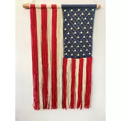 Primitive Macrame USA Flag
