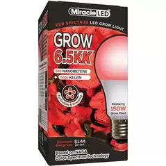 Miracle LED 6.5KK Grow Light - Red Spectrum LED - Replaces up to 150W - Grow Bulb for Fruiting & Flowering
