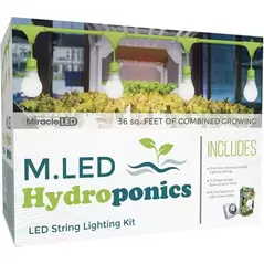Miracle LED Hydroponics 1-Zone Grow Light Kit - 4-Socket - 6-Foot - Ultra Grow Lite - Full Spectrum Grow Bulbs