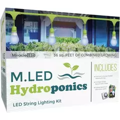 Miracle LED Hydroponics 1-Zone Grow Light Kit - 4-Socket - 6-Foot - Ultra Grow Lite - Blue Spectrum Grow Bulbs