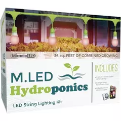 Miracle LED Hydroponics 1-Zone Grow Light Kit - 4-Socket - 6-Foot - Ultra Grow Lite - Red Spectrum Grow Bulbs