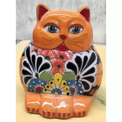 Talavera Cat Plump Planter