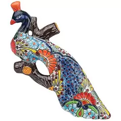 Talavera 14" Peacock Hanger Left