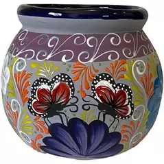 Talavera 14" Bella Especial Esfera Pot Blue