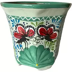 Talavera 12" Bella Especial Octagonal Pot Teal