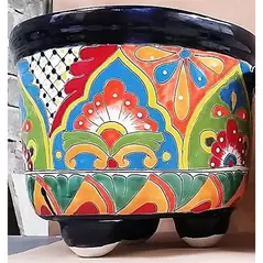 Talavera 12.5" Molcajete Pot