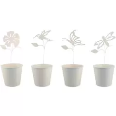 VCS 8" Planter w/ Stake Decoration