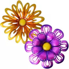VCS 10" Purple Orange Flower