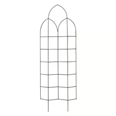 Panacea 72"x24" Black Offset Spires Trellis
