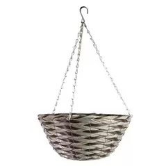 Gardener Select 14"' Round Mix Color Plastic Hanging Basket with Chain Hanger 24/CS